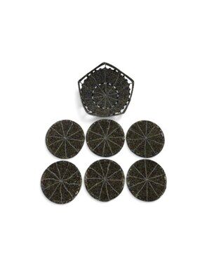 Handmade South African Beaded Bowl & 6 Coasters Tribal Artisan Decor